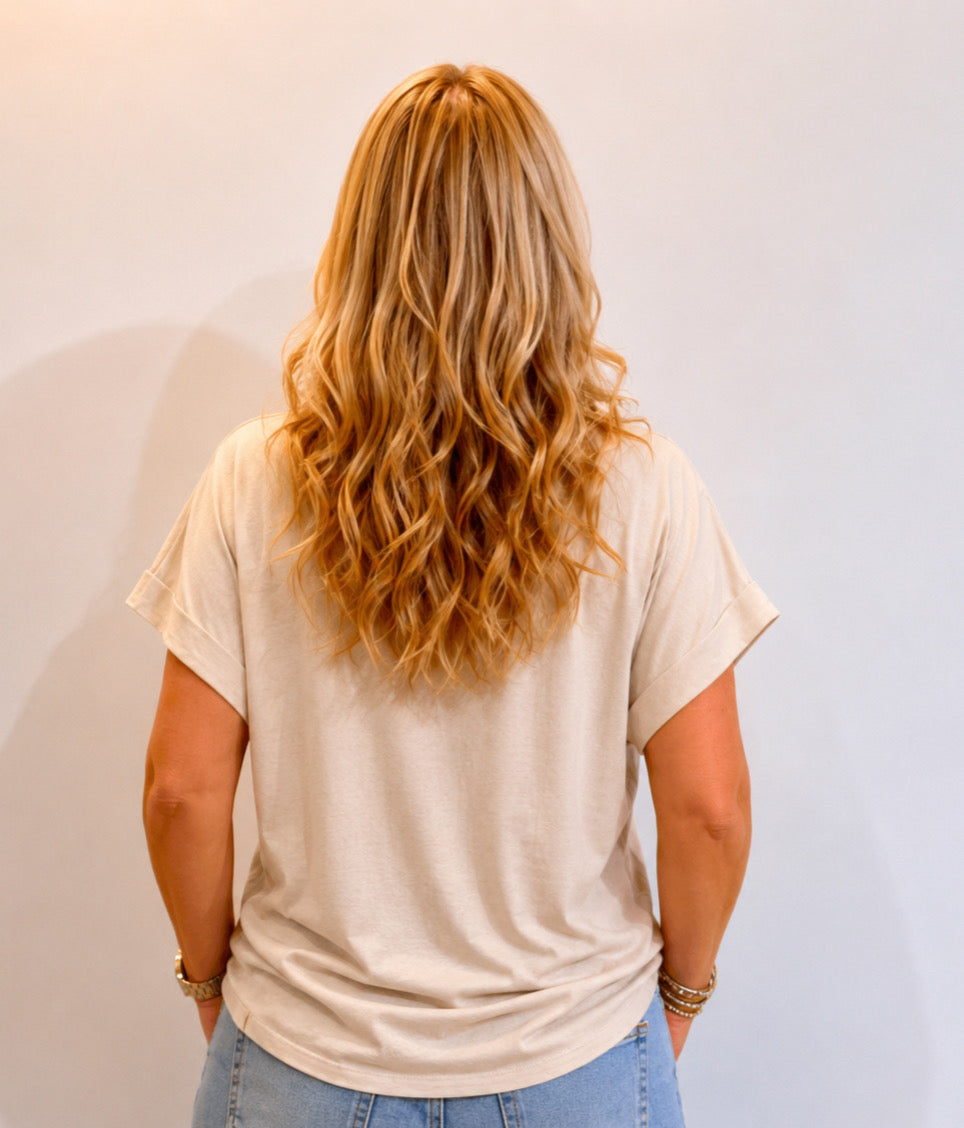 Shirt " Glitzer & Sneaker Vibes " beige