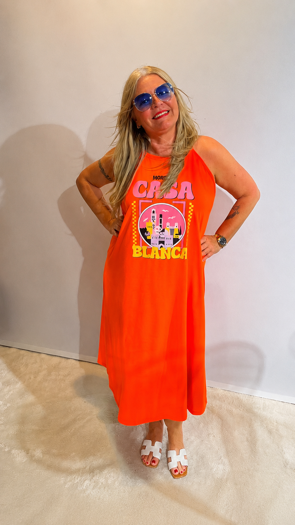 Kleid " NEON LOVE " orange