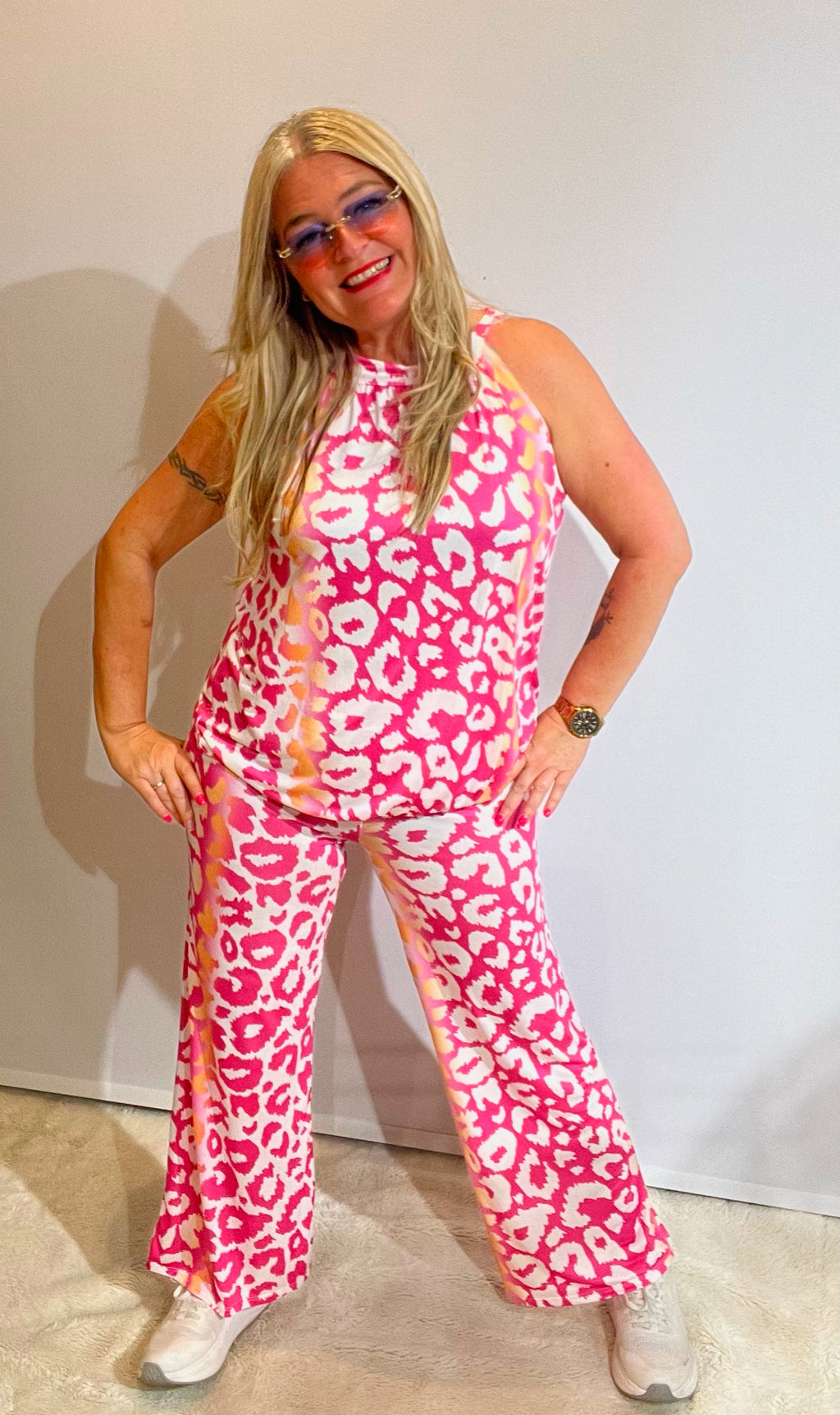 Trendiger Leo Look pink ( Kofferware )