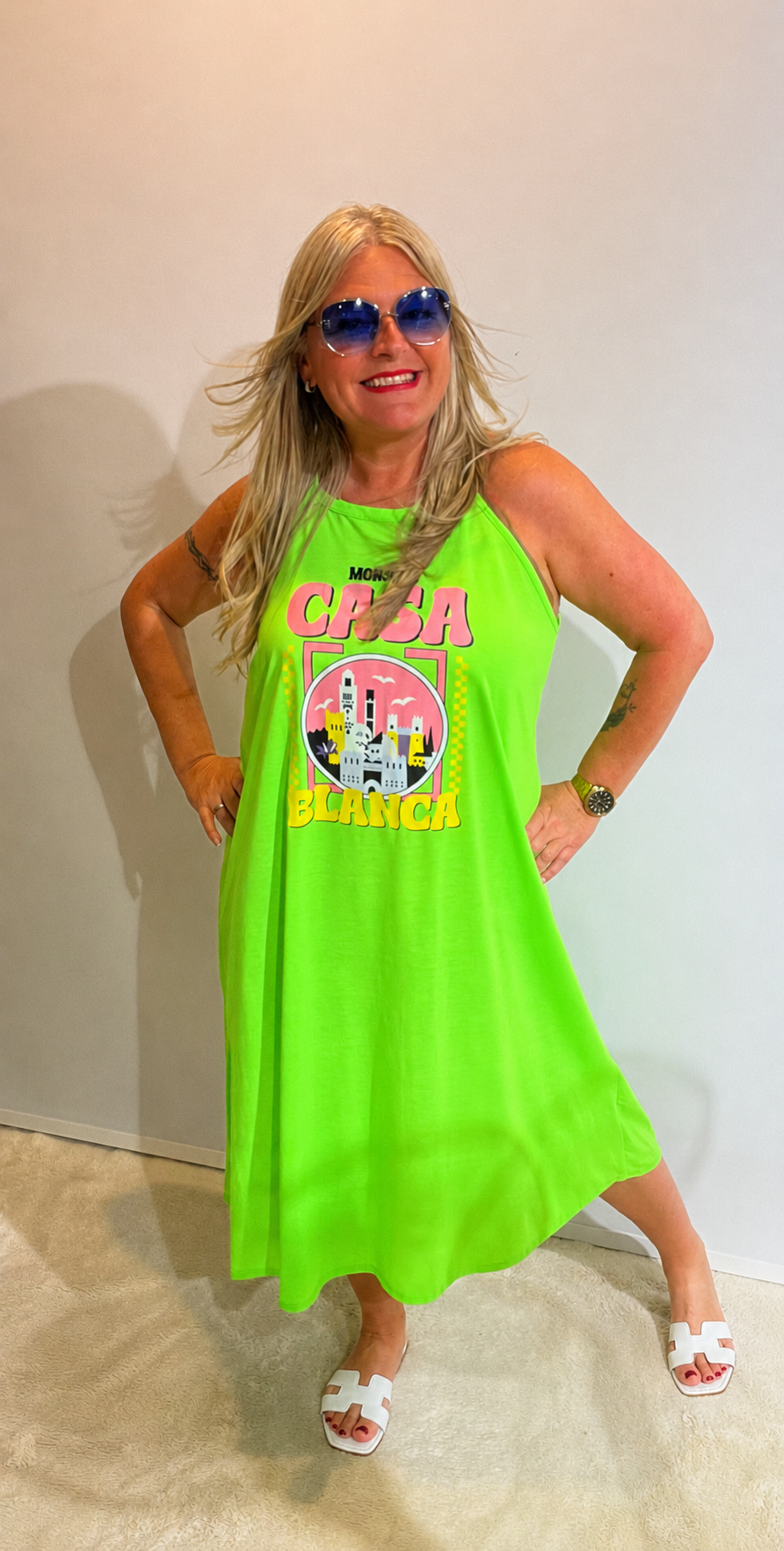 Kleid " NEON LOVE " grün