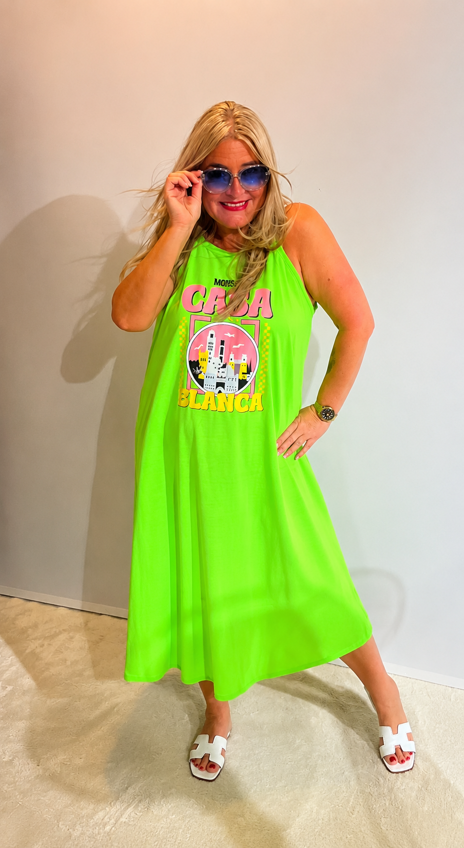 Kleid " NEON LOVE " grün