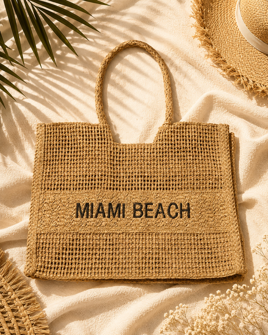 Tasche Boho " Miami  Beach " Karamell-Braun