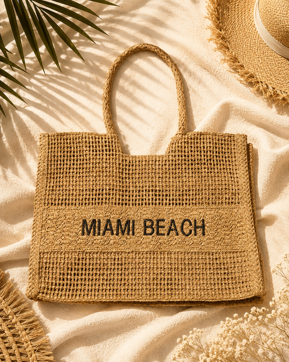 Tasche Boho " Miami  Beach " Karamell-Braun