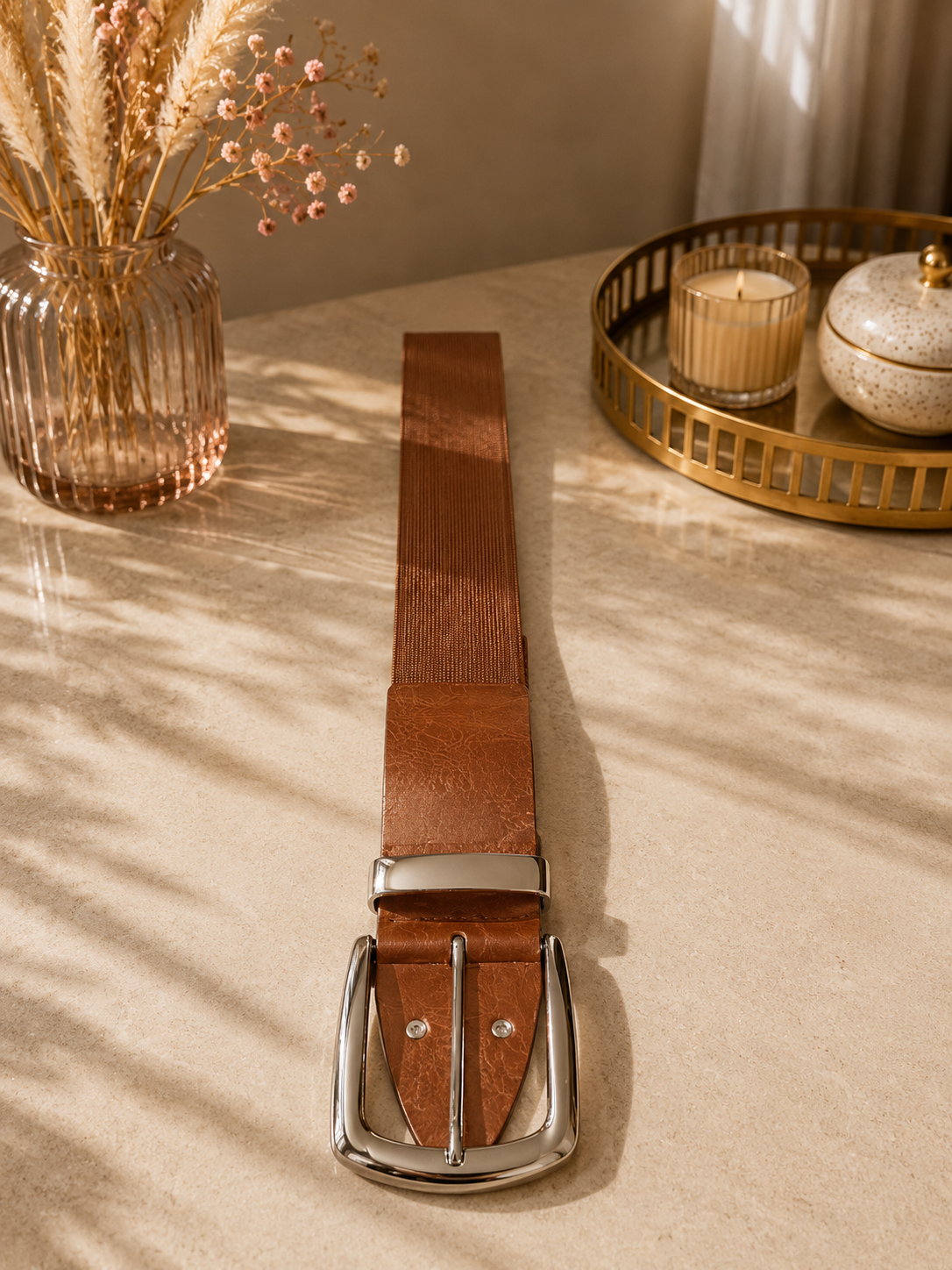 Stretch Gürtel " Cognac "