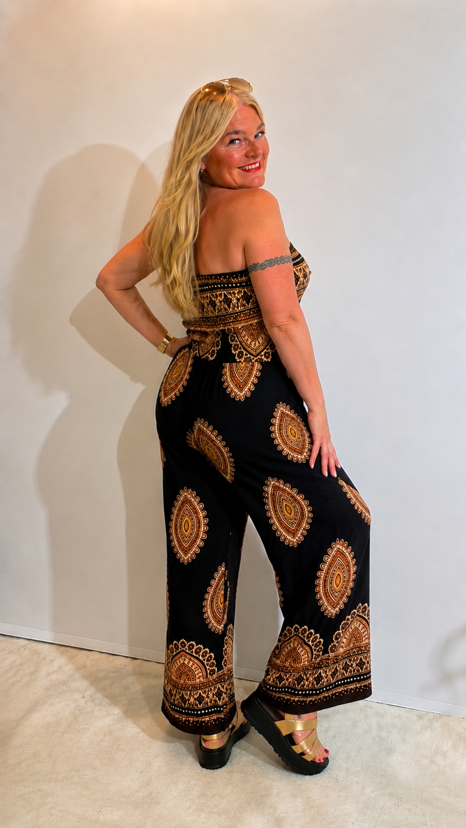 Jumpsuit Bandeau schwarz