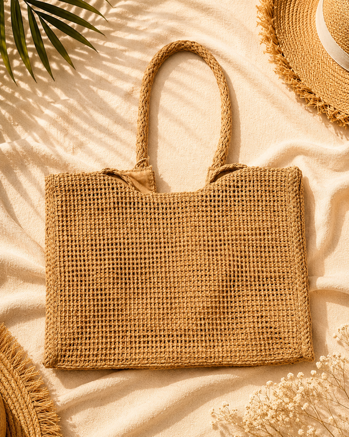 Tasche Boho " Miami  Beach " Karamell-Braun