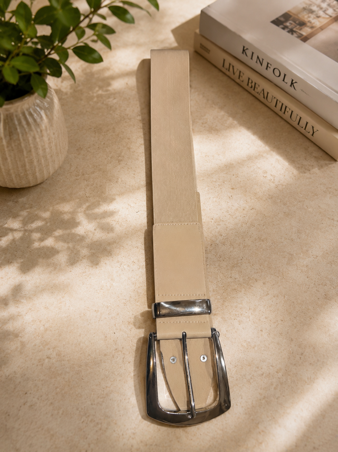 Stretch Gürtel " Beige "