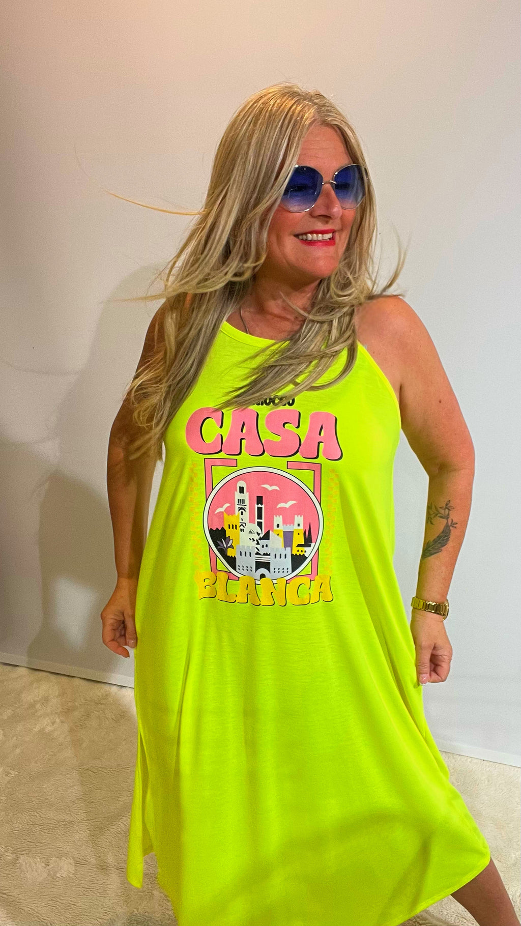 Kleid " NEON LOVE " gelb