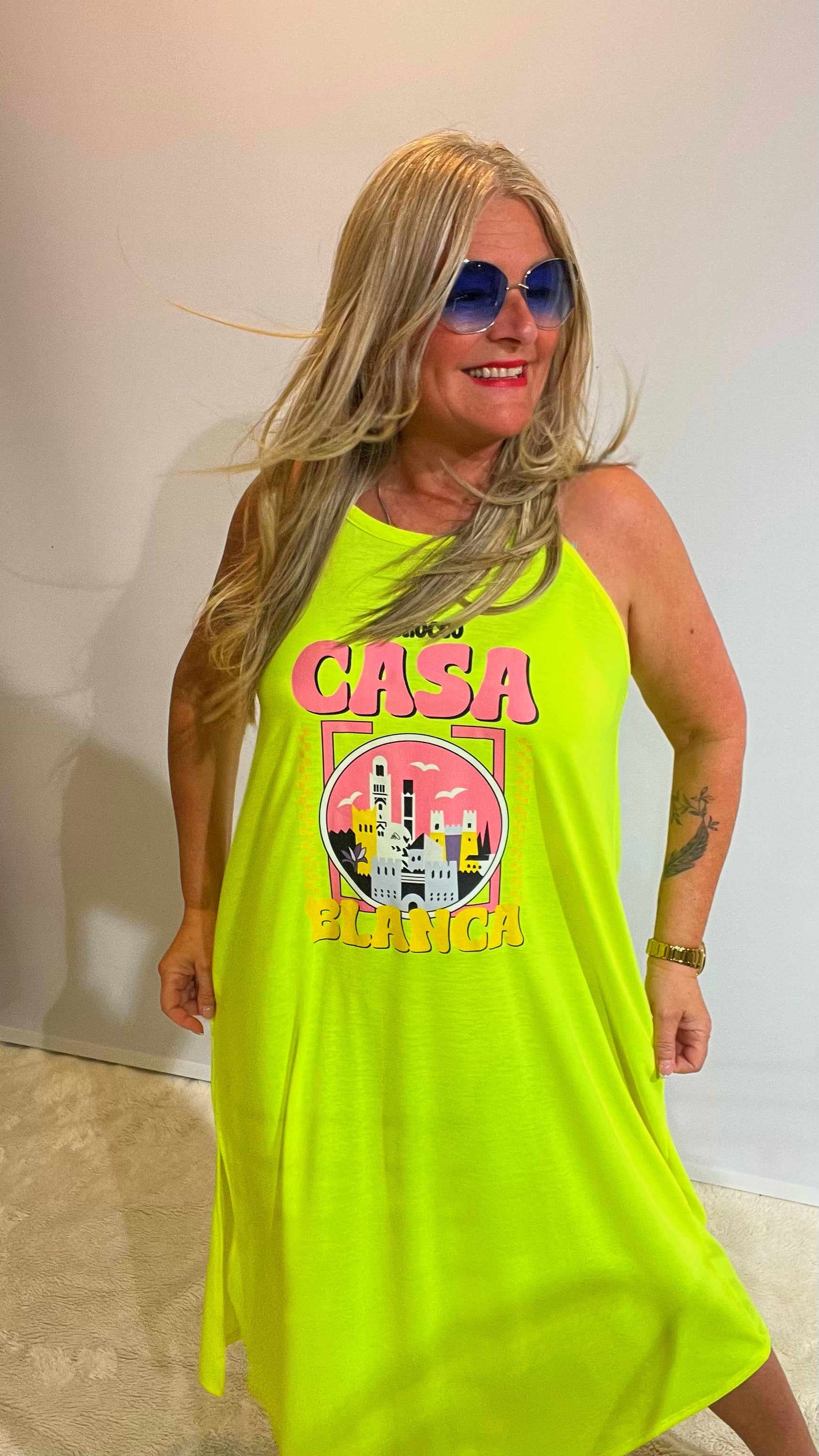 Kleid " NEON LOVE " gelb
