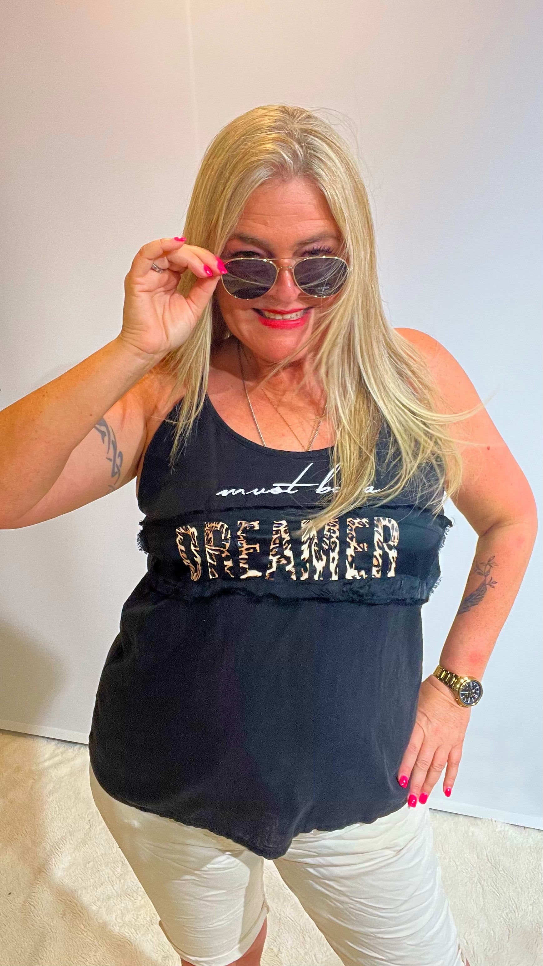 Top " Dreamer " Schwarz
