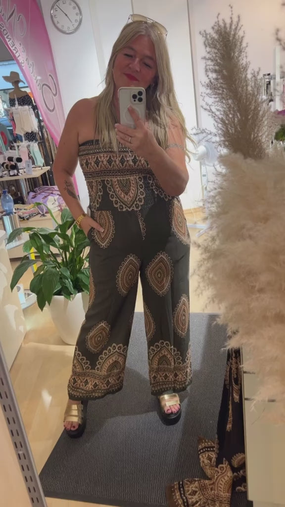 Jumpsuit Bandeau khaki